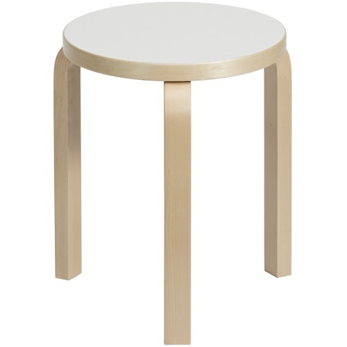 white HPL laminate / birch - Stool 60 - classic edition - Artek