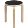 black lino / birch - Stool 60 - classic edition - Artek