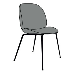 Beetle chair plastic - metal legs - Gubi