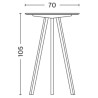 high table CPH20 - Ø70 x H105 cm - HAY