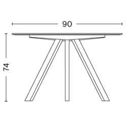 table CPH20 - Ø90 x H74 cm - HAY