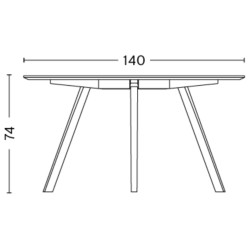 Table CPH25 – Ø140 x H74 cm - HAY