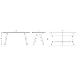 CPH30 extendable table – 160 x 80 x 74 cm - HAY