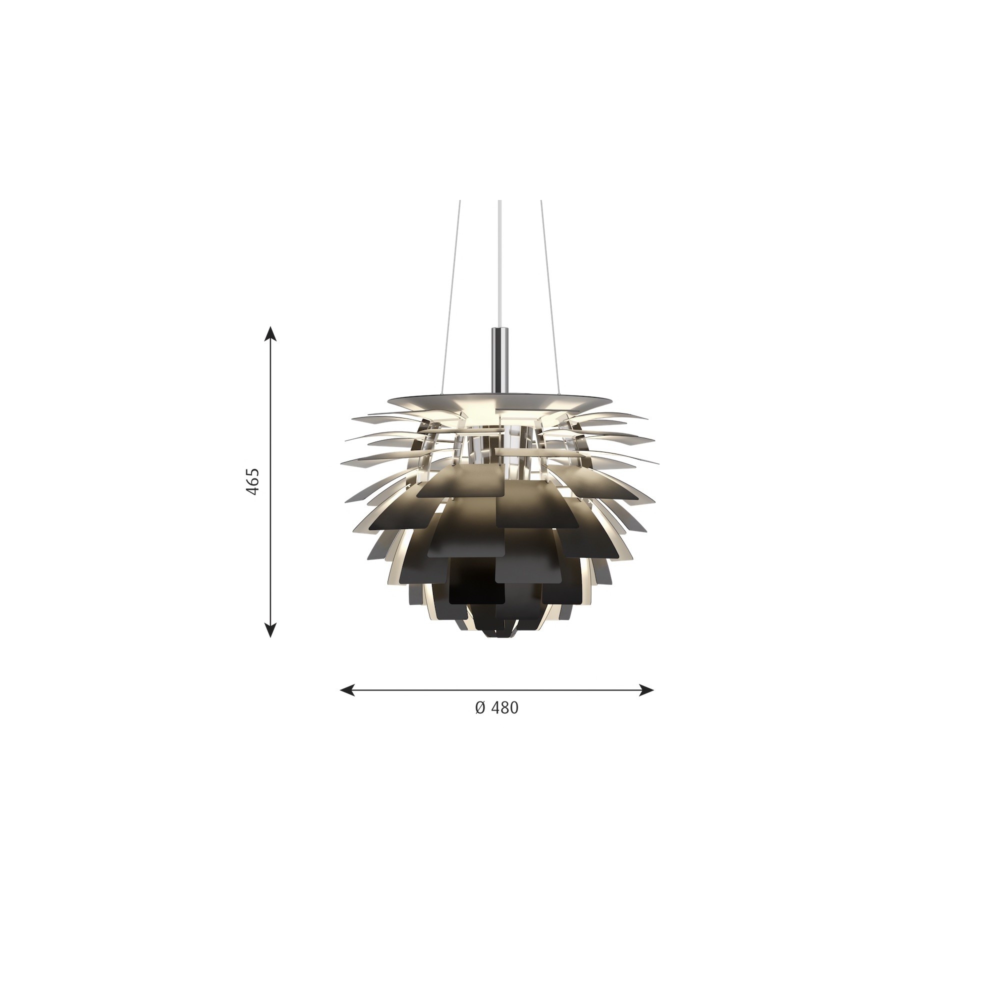 PH Artichoke black Ø48 cm - Louis Poulsen