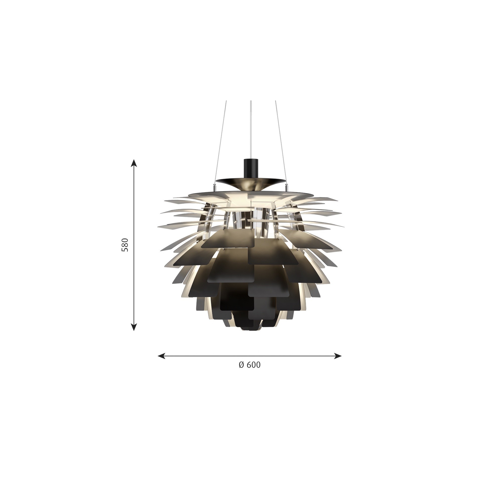 PH Artichoke black Ø60 cm - Louis Poulsen