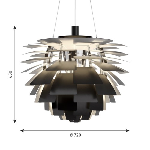 PH Artichoke noire Ø72 cm - Louis Poulsen