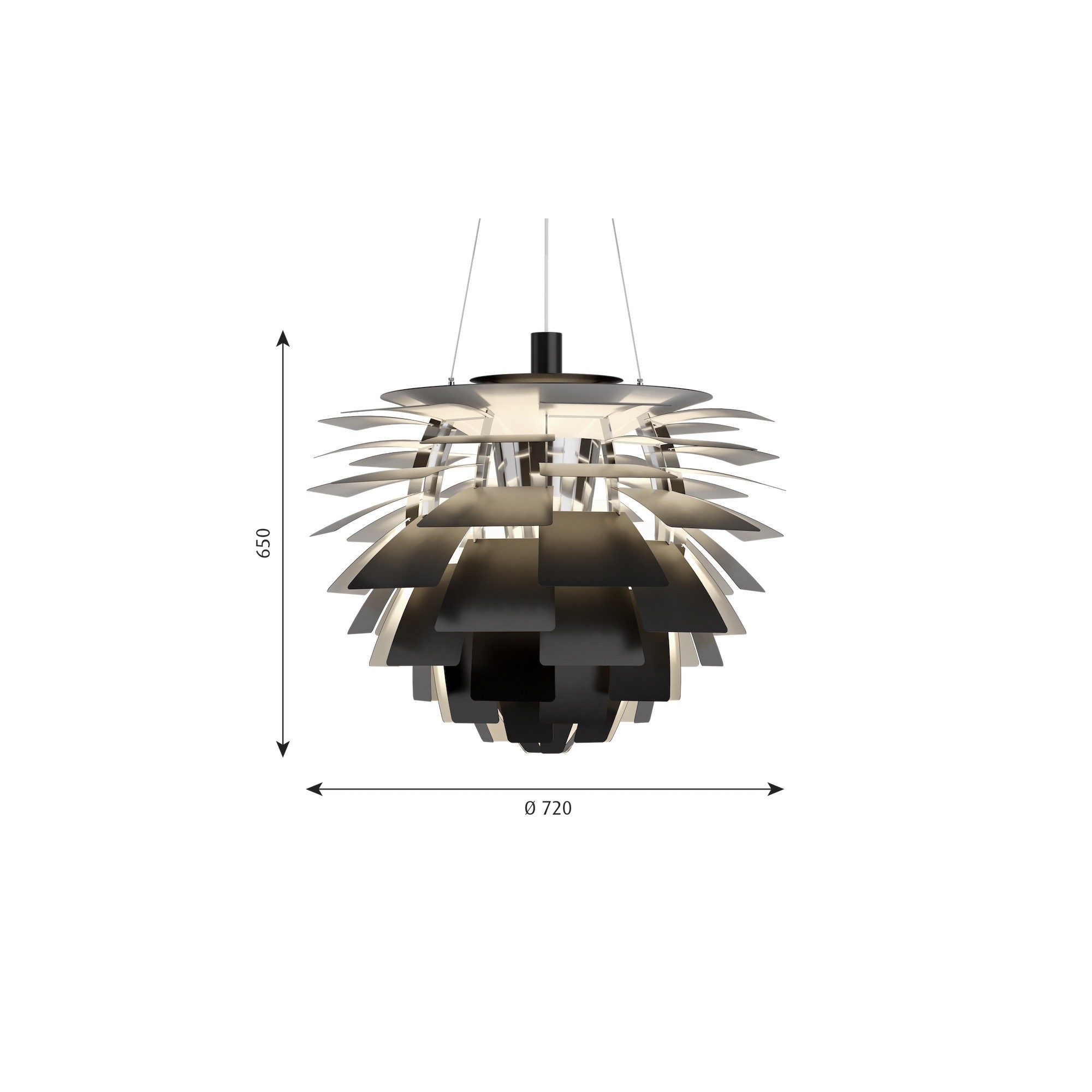 PH Artichoke black Ø84 cm - Louis Poulsen