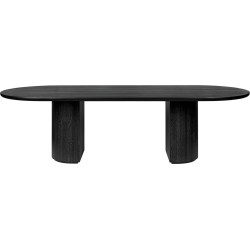 258x101 cm - black/brown lacquered oak veneer - Moon Dining Table - Gubi