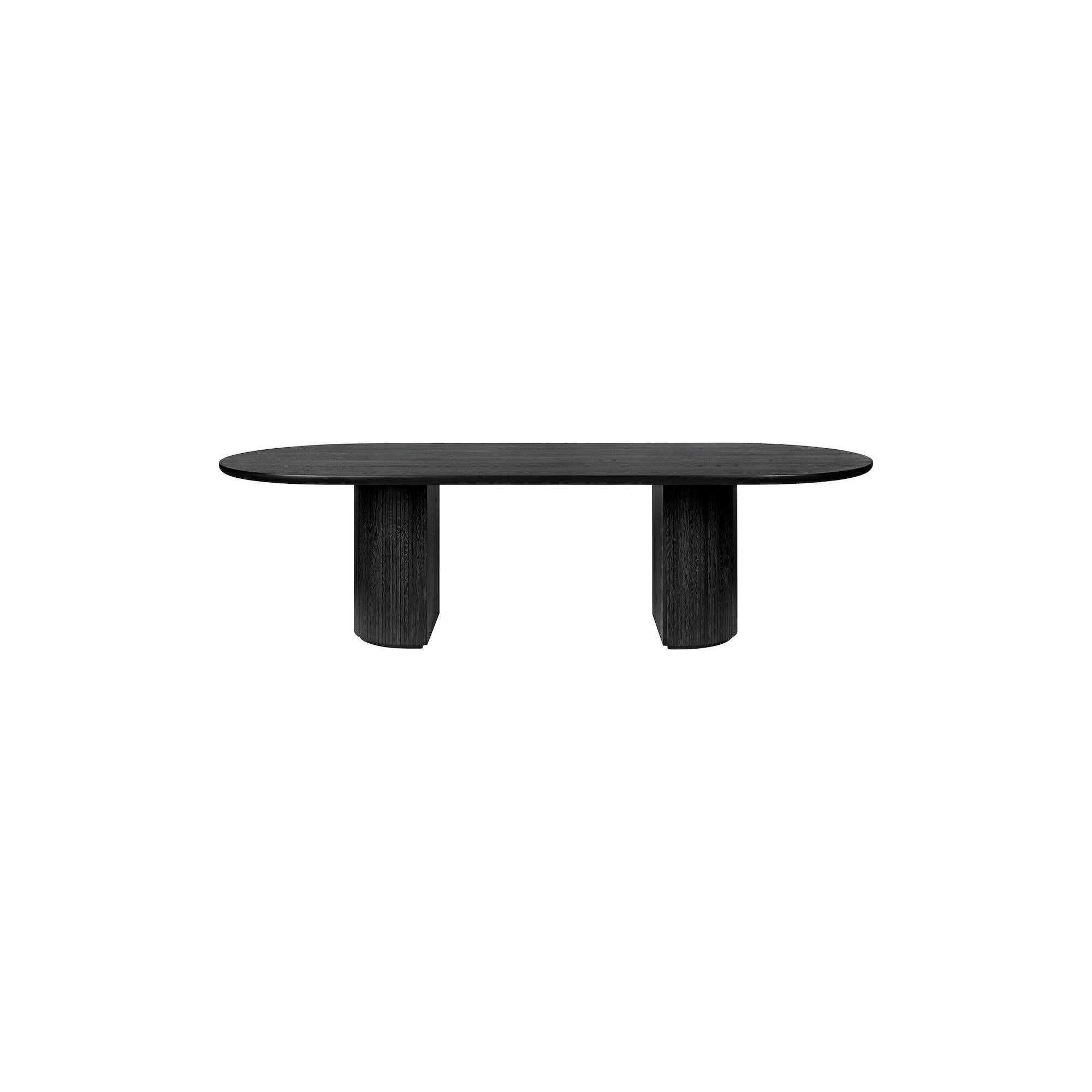 258x101 cm - black/brown lacquered oak veneer - Moon Dining Table - Gubi