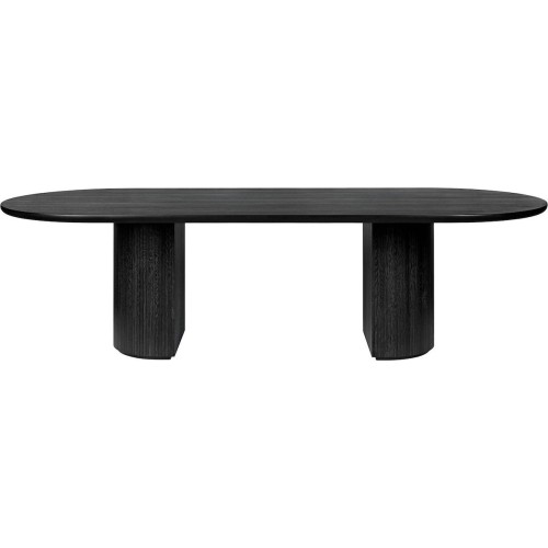 258x101 cm - black/brown lacquered oak veneer - Moon Dining Table - Gubi