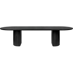 298x101cm - black/brown lacquered oak veneer - Moon Dining Table - Gubi