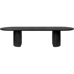 290x105cm - black/brown lacquered solid oak - Moon Dining Table - Gubi