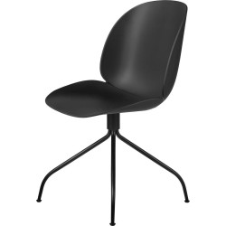 Beetle meeting chair - swivel base - black shell + black legs - Gubi