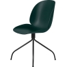 Beetle meeting chair - swivel base - dark green shell + black legs - Gubi