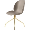 Beetle meeting chair - swivel base - new beige shell + brass legs - Gubi