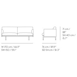 Outline Studio - Canapé 170 cm - Muuto