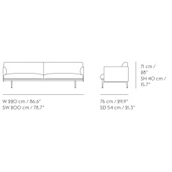 Outline Studio - Canapé 220 cm - Muuto