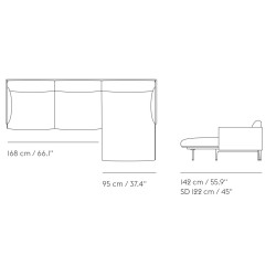 Outline Chaise Longue droite - Muuto