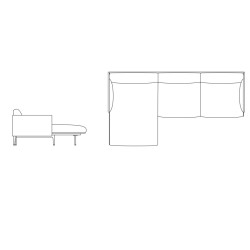 Outline Chaise Longue gauche - Muuto