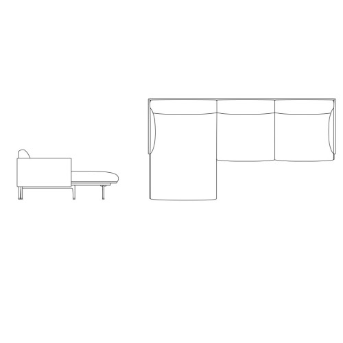 Outline Chaise Lounge left - Muuto