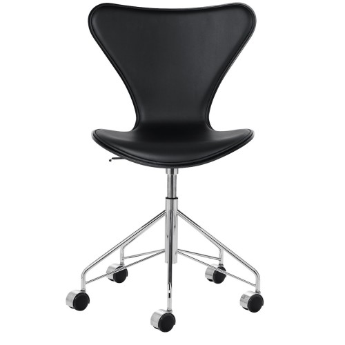 cuir noir Essential + frêne teinté noir  - 3117 - Fritz Hansen