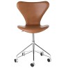 fully upholstered, walnut Grace leather - 3117 - Fritz Hansen