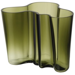 vase Aalto 160 mm, moss green - 1051429 - Iittala