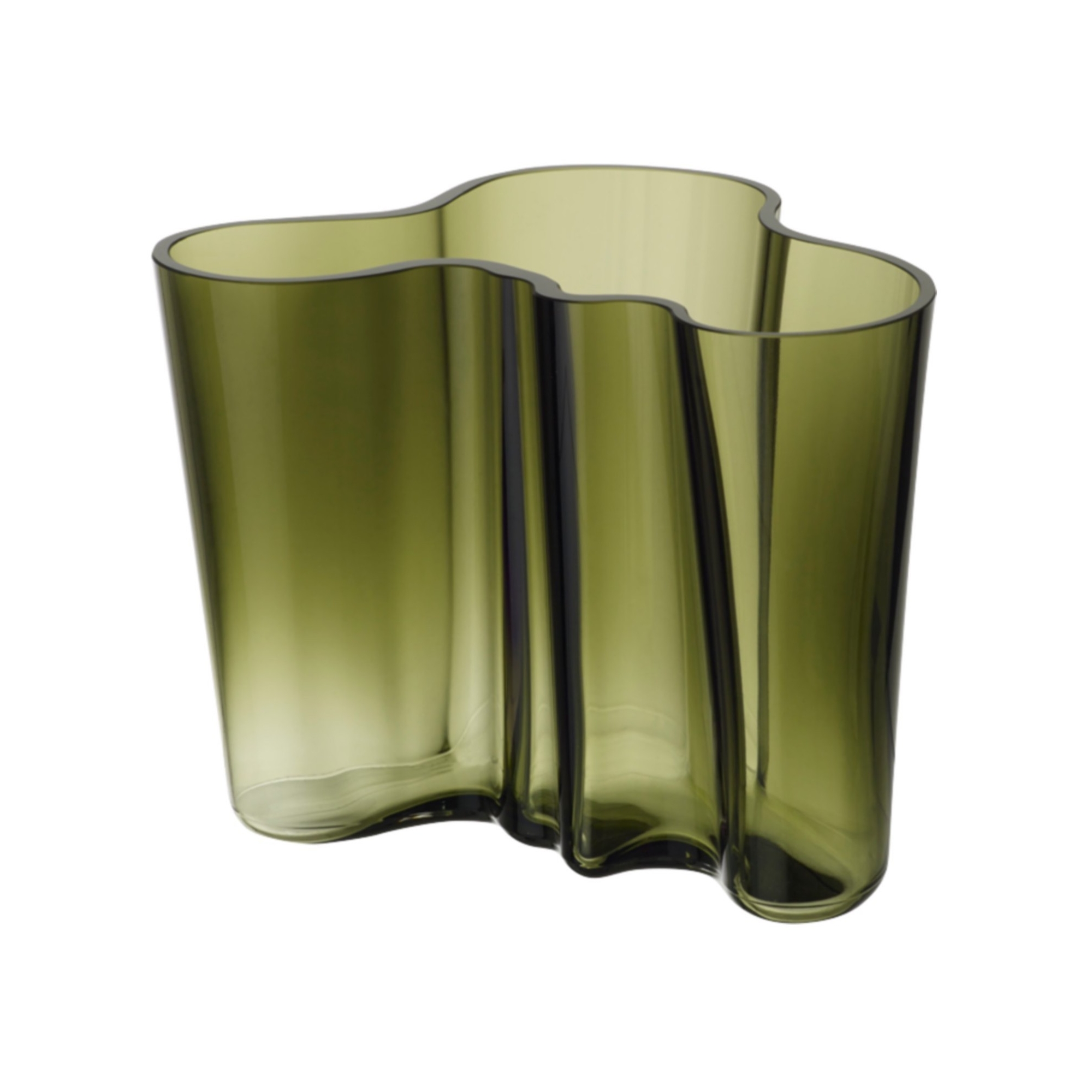 vase Aalto 160 mm, moss green - 1051429 - Iittala