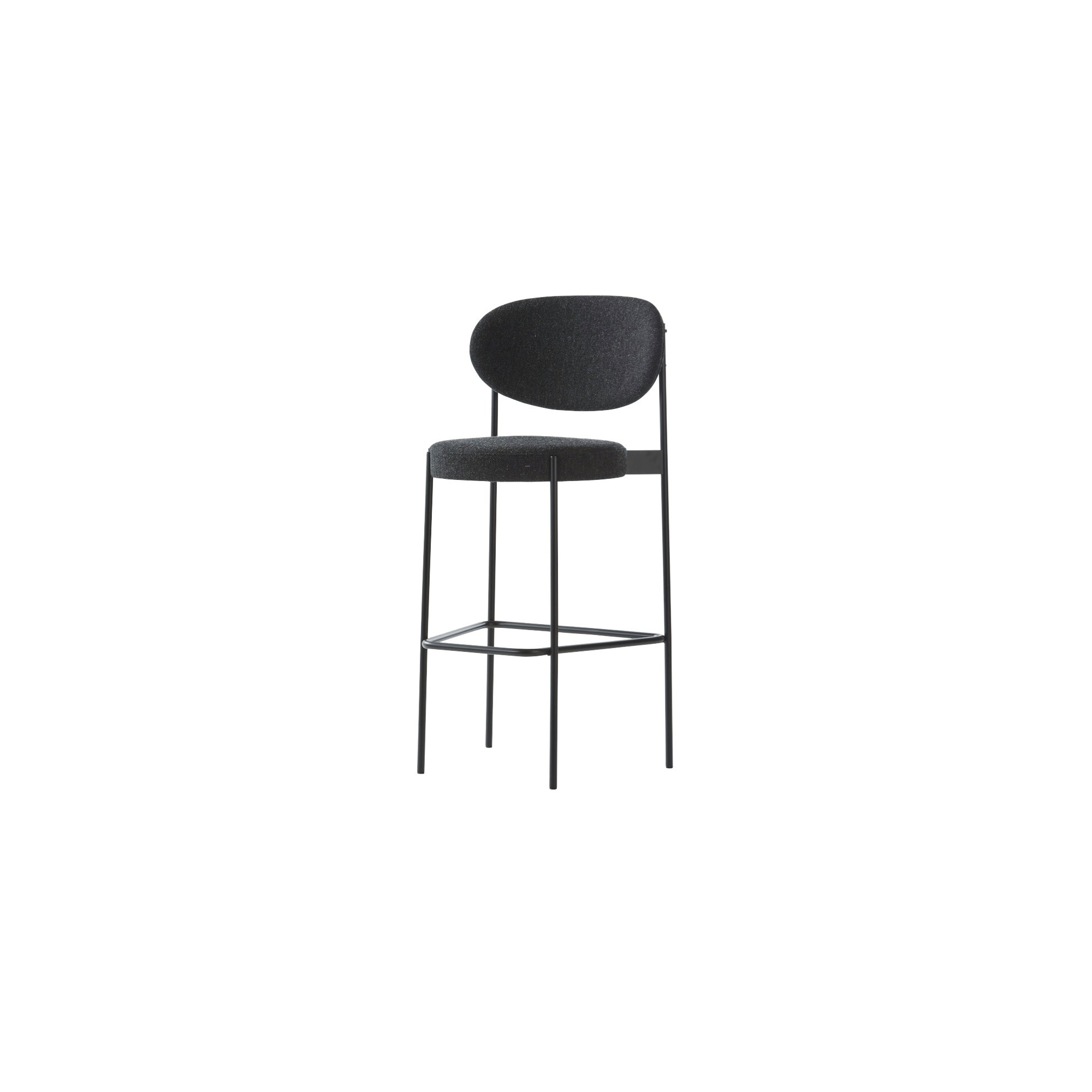 chaise de bar Series 430 - structure noire + Hallingdal 180 - livraison rapide - Verpan