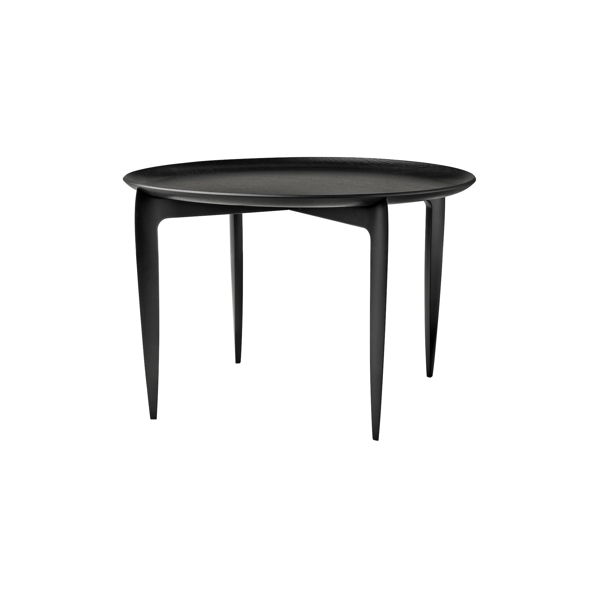 Ø60 - black oak - Foldable Tray Table - Fritz Hansen