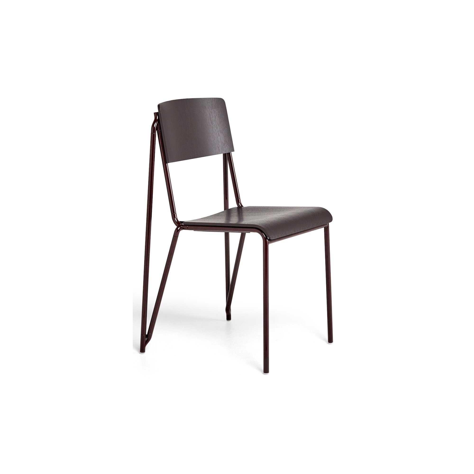 Petit Standard set of 2 chairs - Dark Bordeaux stained oak / Dark Bordeaux legs - HAY