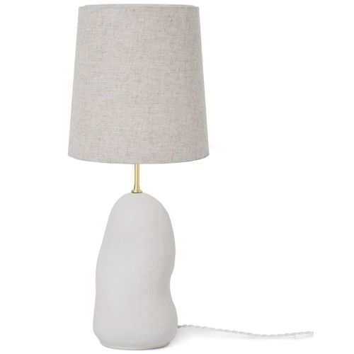 medium Hebe lamp - off white base + shade natural Ø27,5 cm - Ferm Living