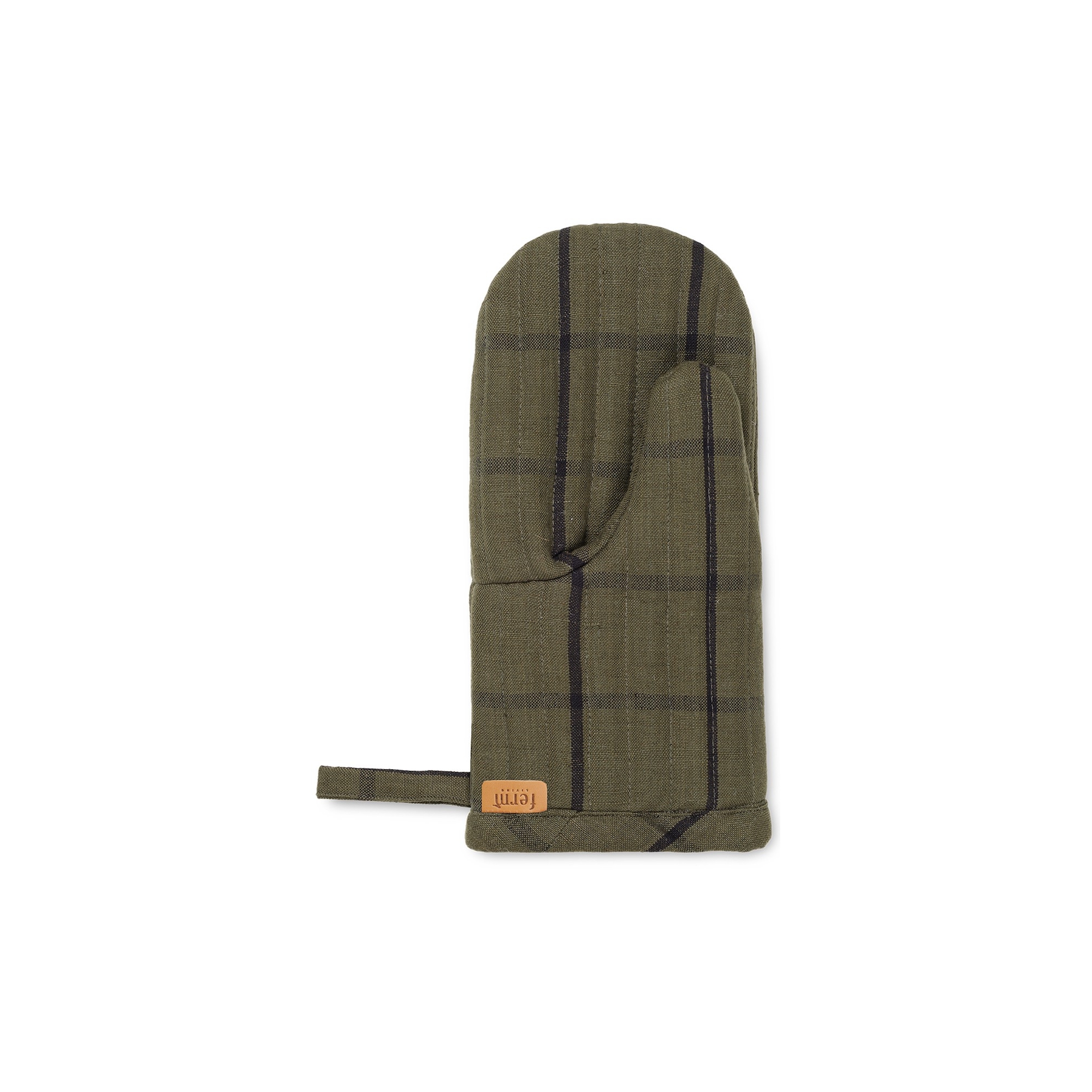 Hale oven mitten green / black - Ferm Living