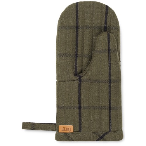 Hale oven mitten green / black - Ferm Living