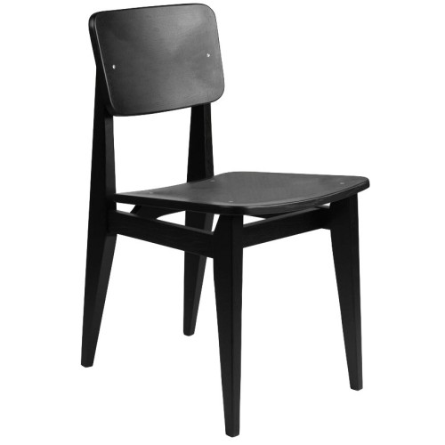 Black Stained Oak, wooden seat & back – C-Chair - Gubi