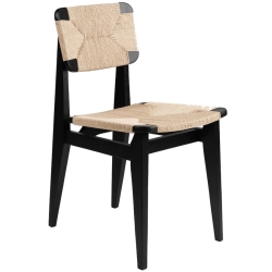 Black Stained Oak, papercord seat & back – C-Chair - Gubi