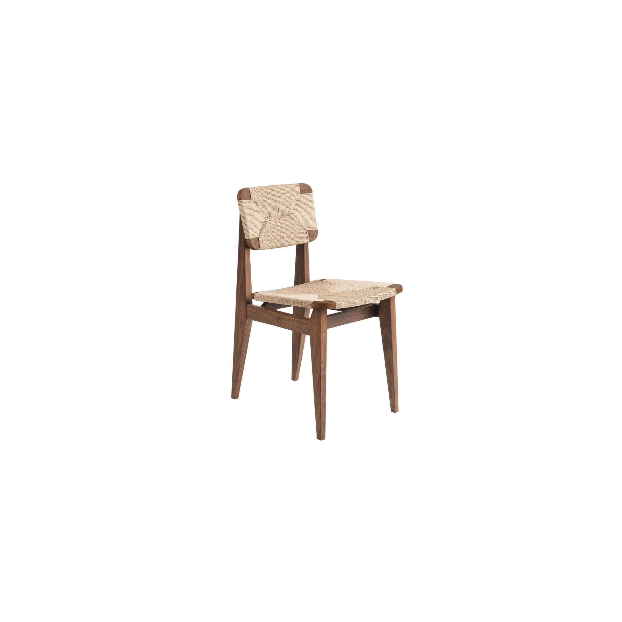 Oiled American Walnut, papercord seat & back – C-Chair - Gubi