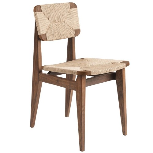 Oiled American Walnut, papercord seat & back – C-Chair - Gubi