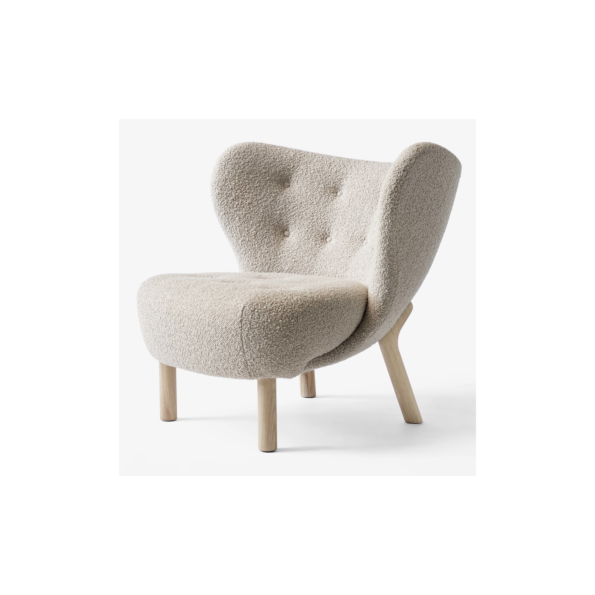 Fauteuil Little Petra VB1 – Karakorum 003 + chêne huilé blanchi - &Tradition