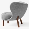 Fauteuil Little Petra VB1– Hallingdal 130 + noyer huilé - &Tradition