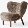 Little Petra lounge chair VB1 - Sahara sheepskin + oiled walnut - &Tradition