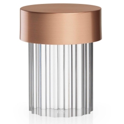 Last Order portable lamp – satin copper, fluted (F3694015) - Flos