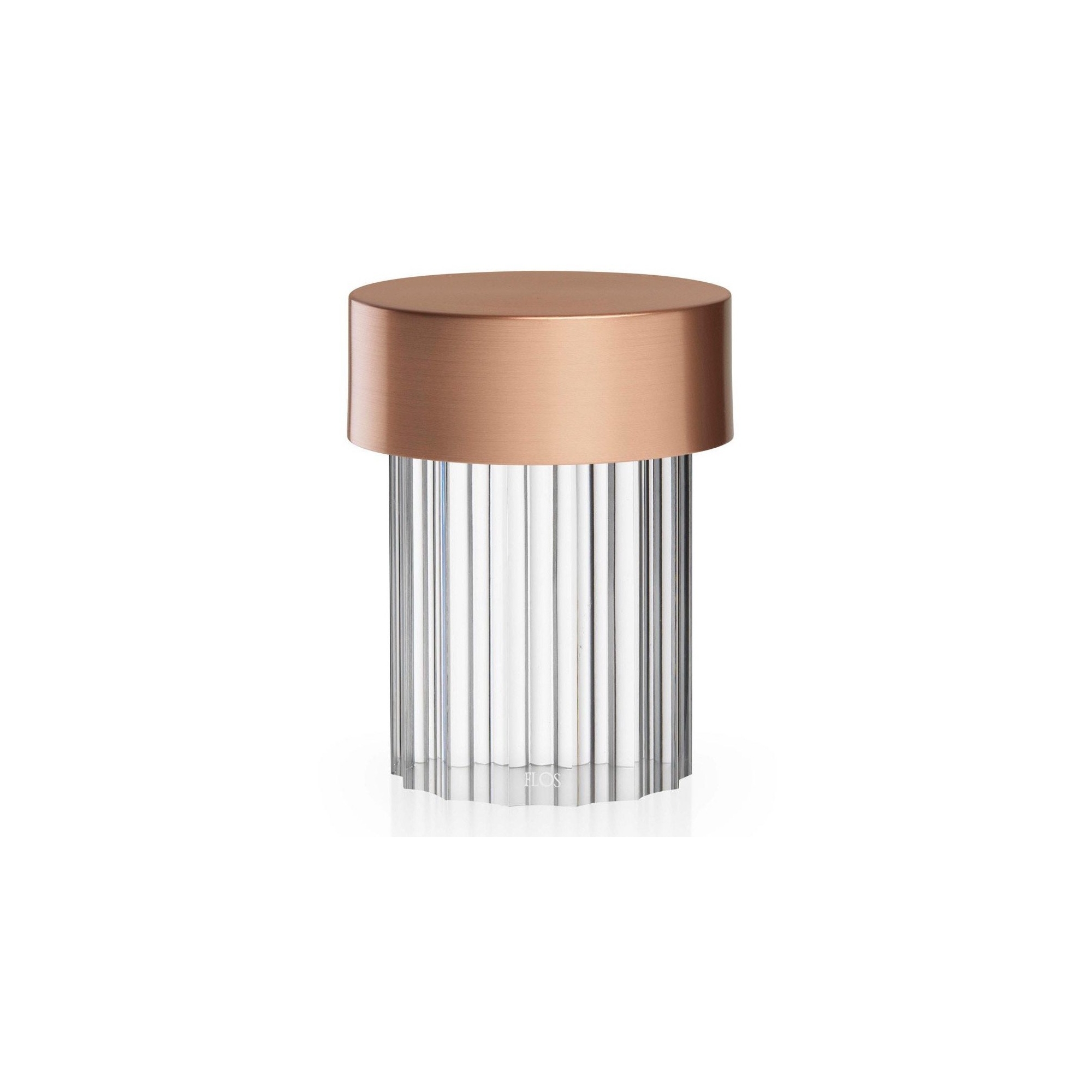 Last Order portable lamp – satin copper, fluted (F3694015) - Flos