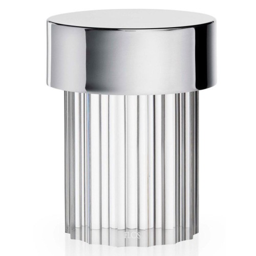 Last Order portable lamp – polished inox, fluted (F3694056) - Flos