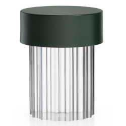 Last Order portable lamp – matt green, fluted (F3694039) - Flos