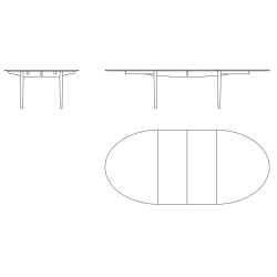 Table Silver sans incrustations – 2 rallonges incluses - House of Finn Juhl