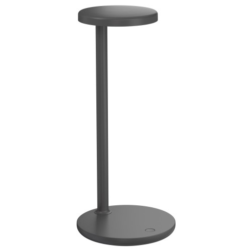 Oblique Qi table lamp – matte anthracite – with inductive charger - Flos