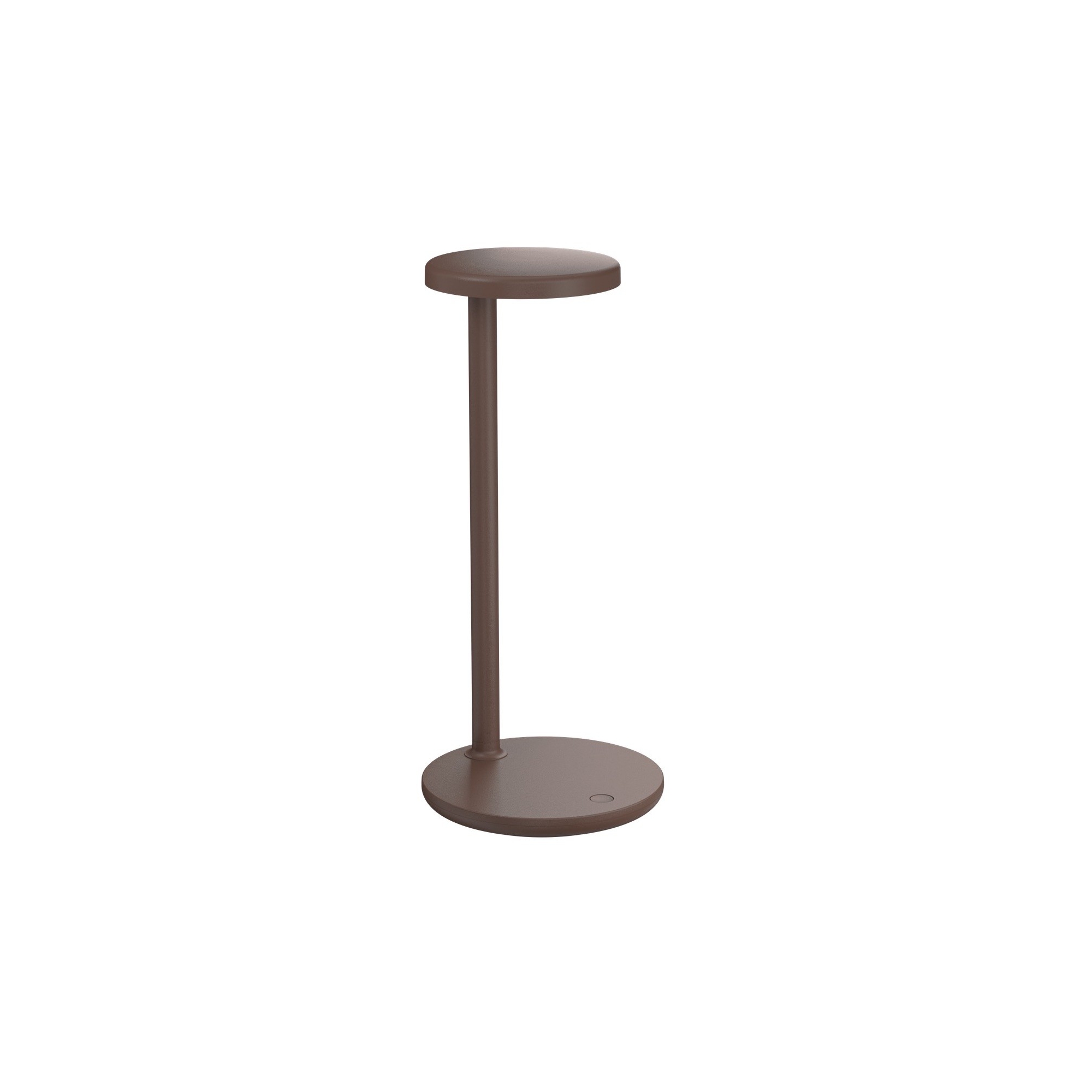 Oblique Qi table lamp  – matte brown – with inductive charger - Flos