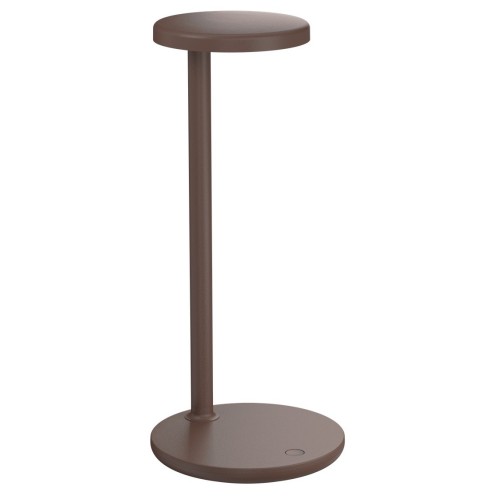 Oblique Qi table lamp  – matte brown – with inductive charger - Flos