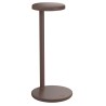 Oblique Qi table lamp  – matte brown – with inductive charger - Flos